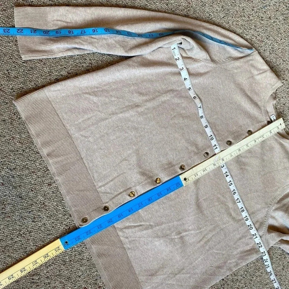 Croft&Barrow Cotton Nylon Blend Beige Cardigan Sweater Women plus Size 1X - Picture 2 of 5